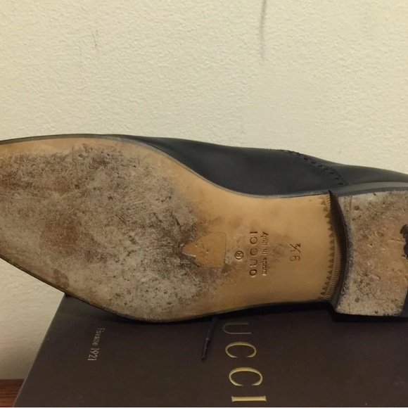 Gucci Men\'s Size 9 1/2 Black Dress Shoes In Original Box 269646 main image 7